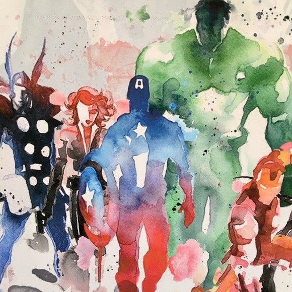 NEW Kids Multicolored Avengers Action Figures Canvas Print. 16x20, Lightweight - Picture 4 of 5